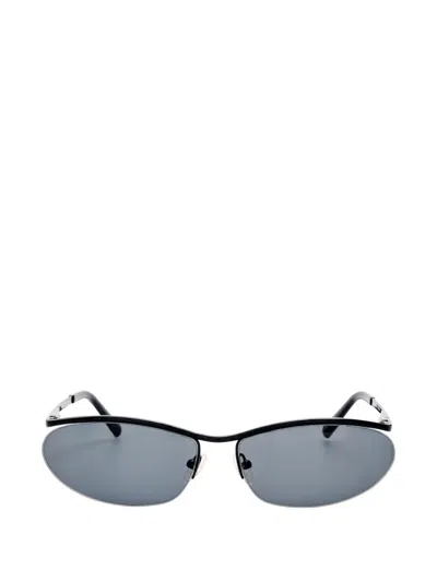 Linda Farrow Oval-frame Sunglasses In Black