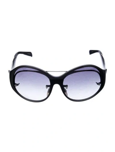 Pre-owned Linda Farrow Oversize Gradient Sunglasses In Black