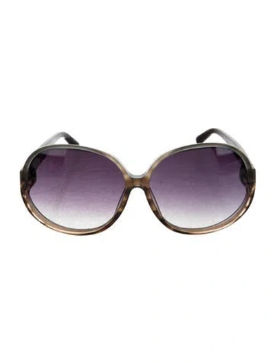 Pre-owned Linda Farrow Oversize Gradient Sunglasses In Clear