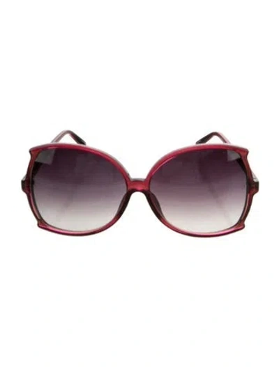 Pre-owned Linda Farrow Oversize Gradient Sunglasses In Transparent
