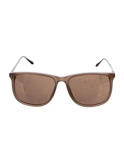 Pre-owned Linda Farrow Oversize Mirrored Sunglasses In Brown