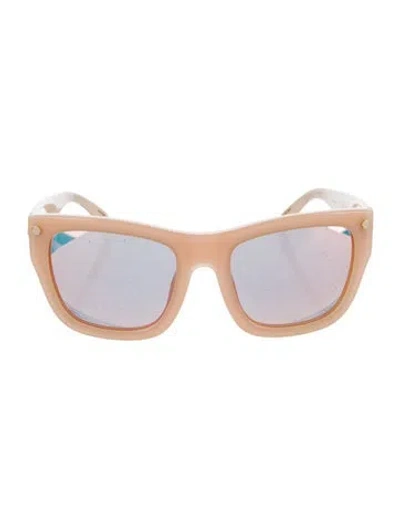 Pre-owned Linda Farrow Oversize Mirrored Sunglasses In Neutral