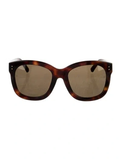 Pre-owned Linda Farrow Oversize Tinted Sunglasses In Brown