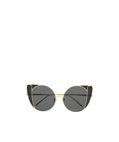 Linda Farrow Oversized-frame Sunglasses In Gray