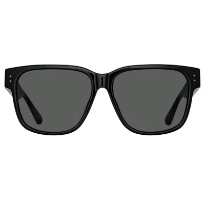 Linda Farrow Perry D-frame Sunglasses In Bl In Black