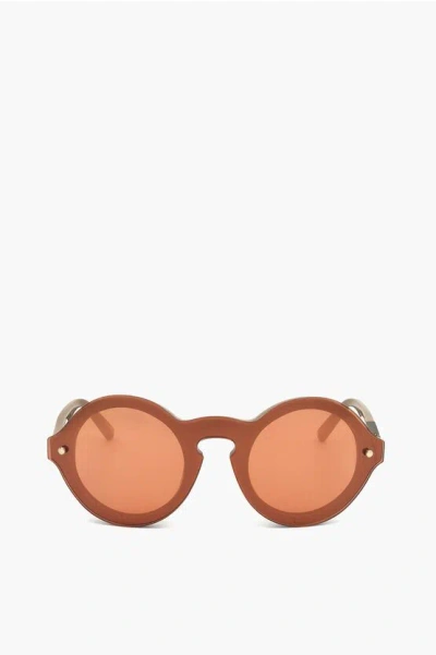 Linda Farrow Phillip Lim Full-lens Designed Oval Sunglasses In Brown