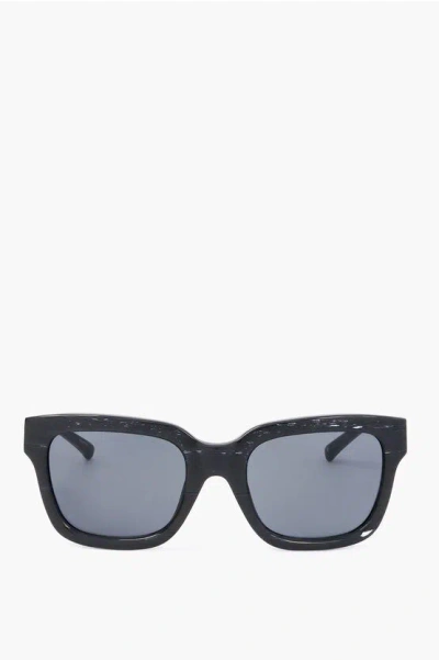 Linda Farrow Phillip Lim Marble Effect Wayfarer Sunglasses In Blue