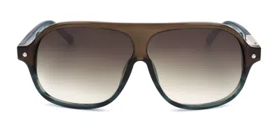 Linda Farrow Phillip Lim Pl1 C5 Men's Sunglasses Brown Size 64