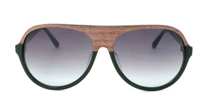 Linda Farrow Phillip Lim Pl126 C5 Men's Sunglasses Brown Size 59 In Gray