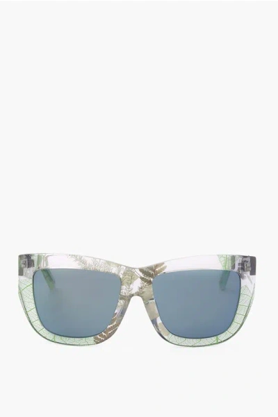 Linda Farrow Phillip Lim Plant Patterned Wayfarer Sunglasses