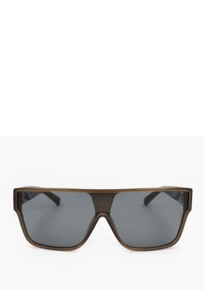 Linda Farrow Phillip Lim Shield Sunglasses With See Through Frame In Brown