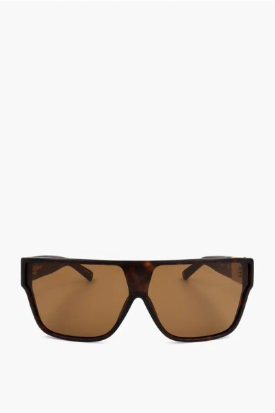 Linda Farrow Phillip Lim Shield Sunglasses With Tortoiseshell Frame In Brown