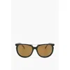 Linda Farrow Phillip Lim Wayfarer Sunglasses With Metal Bridge In Brown
