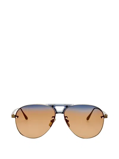Linda Farrow Pilot-frame Sunglasses In Brown