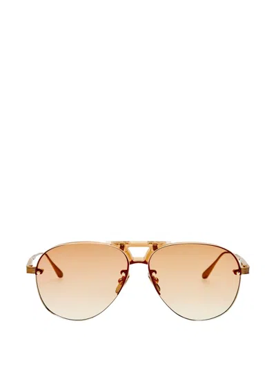 Linda Farrow Pilot-frame Sunglasses In Brown