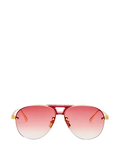 Linda Farrow Pilot-frame Sunglasses In Pink