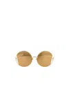 Linda Farrow Quarry C1 Round-frame Sunglasses In Nude