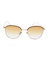 Linda Farrow Raif C7 Square Sunglasses In Gold