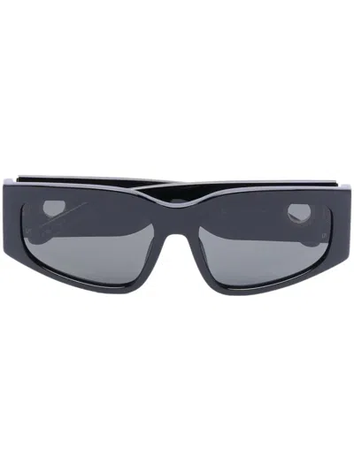 Linda Farrow Rectangle-frame Tinted Sunglasses In Black