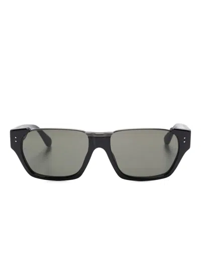 Linda Farrow Rectangle Sunglasses In Black