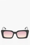 Linda Farrow Rectanguar- Frame Oversized Nieve Sunglasses With Cut-out De