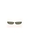 Linda Farrow Rectangular Frame Sunglasses In Green