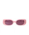 Linda Farrow Rectangular Frame Sunglasses In Pink