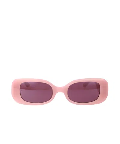 LINDA FARROW RECTANGULAR FRAME SUNGLASSES
