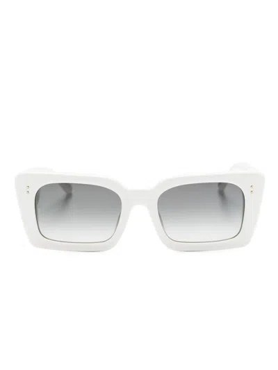 LINDA FARROW RECTANGULAR-FRAME SUNGLASSES