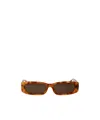 Linda Farrow Rectangular Sunglasses In Brown