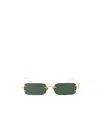 Linda Farrow Rectangular Sunglasses In Green