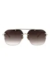 Linda Farrow Reyner Navigator-frame Sunglasses In Brown