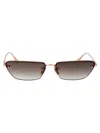 Linda Farrow Rosegold/mochagrad Titanium Sunglasses