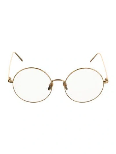 Pre-owned Linda Farrow Round Clear Sunglasses W/ Tags In Pink