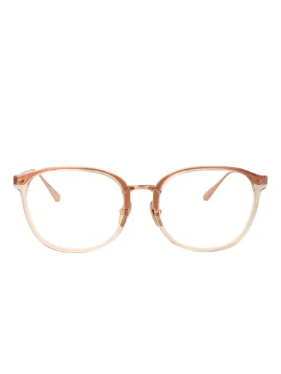 Linda Farrow Round-frame Glasses In Brown