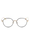 Linda Farrow Round-frame Glasses In Gold