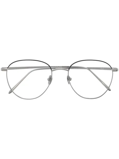 Linda Farrow Round-frame Metallic Glasses