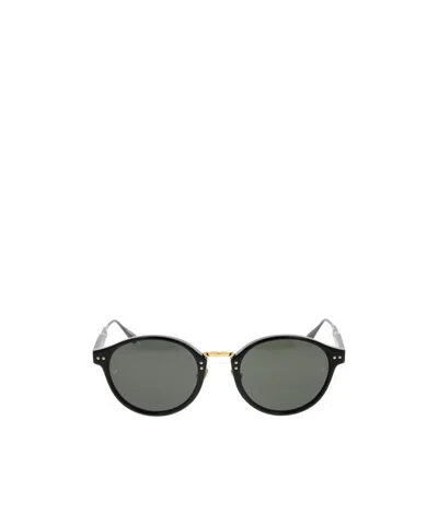 Linda Farrow Round Frame Sunglasses In Gray
