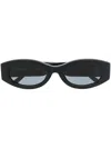Linda Farrow Round Frame Sunglasses In Black