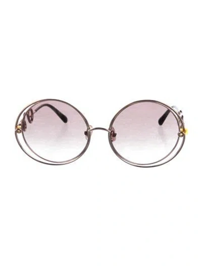 Pre-owned Linda Farrow Round Gradient Sunglasses In Pink
