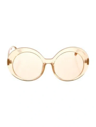 Pre-owned Linda Farrow Round Tinted Sunglasses W/ Tags In Orange