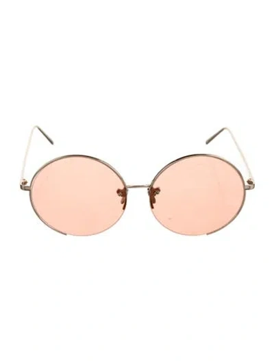Pre-owned Linda Farrow Round Tinted Sunglasses W/ Tags In Pink