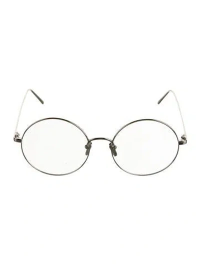 Pre-owned Linda Farrow Round Tinted Sunglasses W/ Tags In Silver
