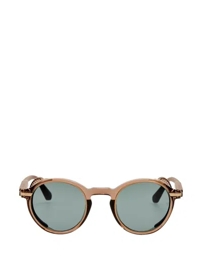 Linda Farrow Round-frame Sunglasses In Green