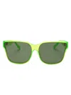 Linda Farrow Rui Oversize-frame Sunglasses In Green