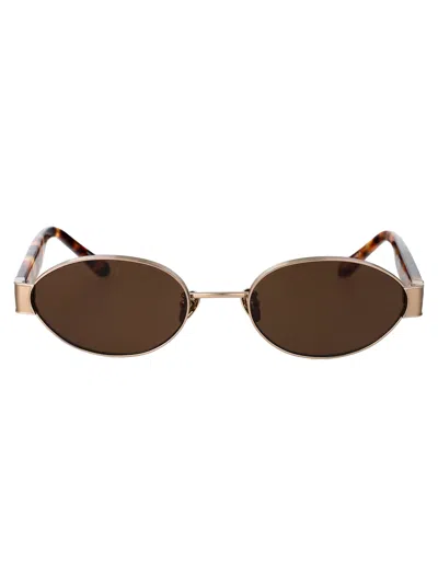 Linda Farrow Sadie Sunglasses In Brown