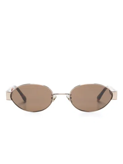 Linda Farrow Sadie Sunglasses In Gold