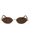 Linda Farrow Sadie - Light Gold / T-shell Sunglasses In Lightgold/t-shell/brown