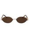 Linda Farrow Sadie - Light Gold / T-shell Sunglasses In Lightgold/t-shell/brown