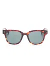 Linda Farrow Sanchez Square-frame Sunglasses In Brown